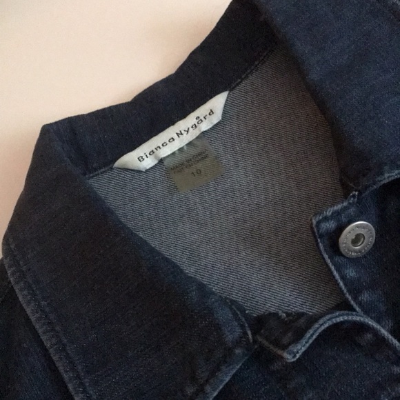 Bianca Nygard Dark Jean Jacket Sz 10 - Picture 3 of 8